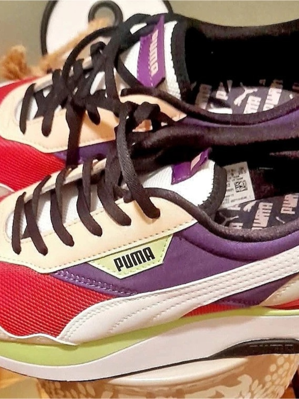 PUMA Cruise Rider Color Block Sneakers in Pink & Purple